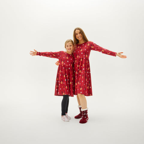 Weihnachtskleid Rudolf Mädchen