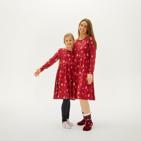 Weihnachtskleid Rudolf Mädchen