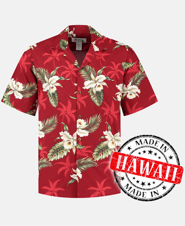 Hawaiihemd Hibiskus Rot