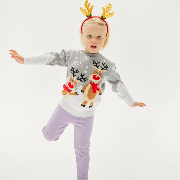 Weihnachtspullover Zwei süße Rentiere