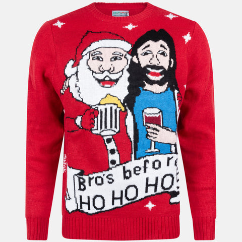 Bro's before Ho. Ho Ho, foute kersttrui