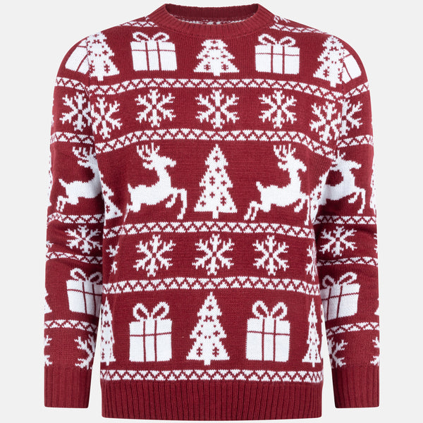 Weihnachtspullover Bordeauxrot Gemütlich