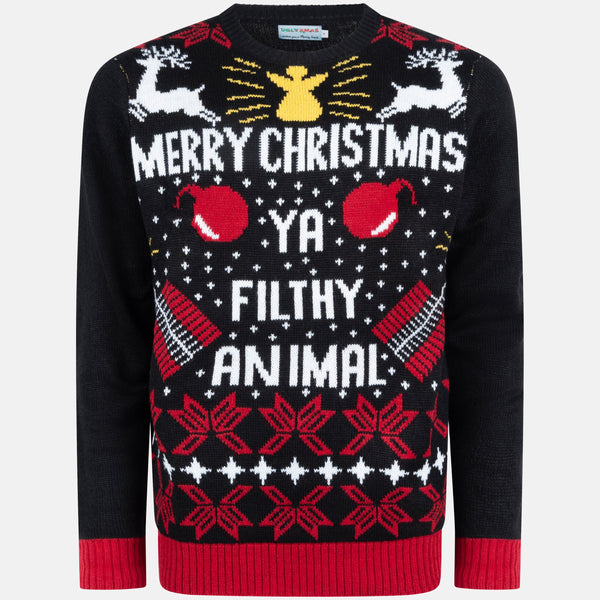 Weihnachtspullover Merry Christmas Ya Filthy Animal