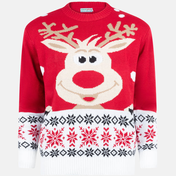 Weihnachtspullover Rudolf