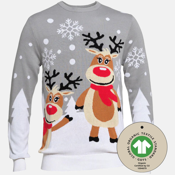 Weihnachtspullover Zwei süße Rentiere