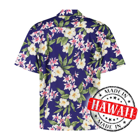 Hawaiihemd Tropisch Lila