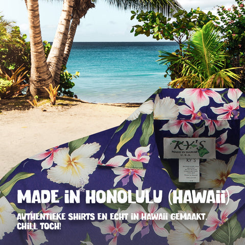 Hawaiihemd Tropisch Lila