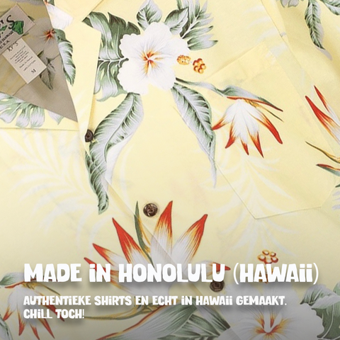 Hawaiihemd Hibiskus Gelb