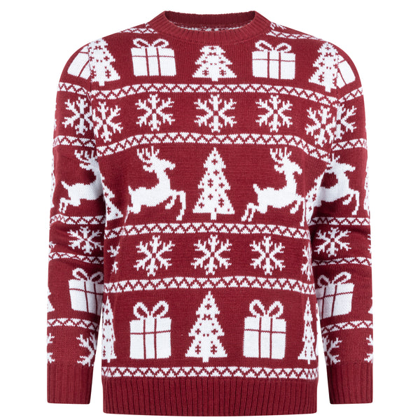 Weihnachtspullover Gemütliches Weihnachts-Bordeauxrot