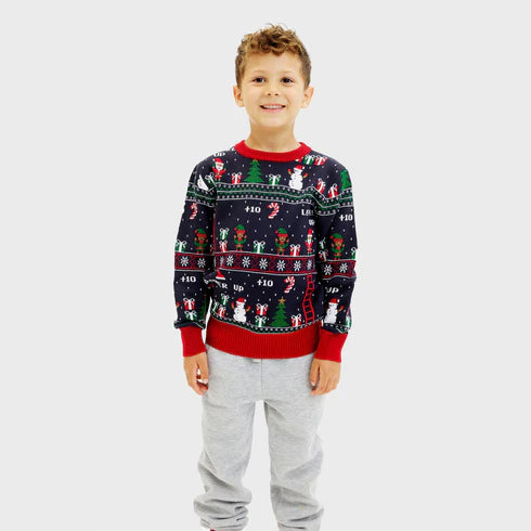 Weihnachtspullover Vintage Gaming Kinder