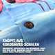 Knöpfe aus Kokosnuss-Schalen: Hawaiihemd Flamingo im Wasser im Detail