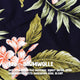 100% Baumwolle: Hawaiihemd Hibiskusblau