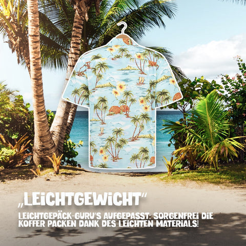Leichtgewicht: Hawaiihemd Leben auf Hawaii am Bügel, Rückseite