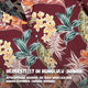 Hergestellt in Honolulu (Hawaii): Hawaiihemd Tropische Oase Bordeaux