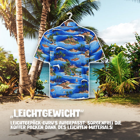 Leichtgewicht: Hawaiihemd Segeln um Hawaii am Bügel, Rückseite