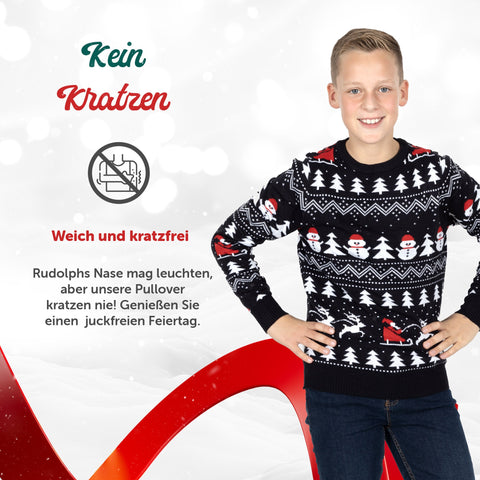 Kein Kratzen: weicher Weihnachtspullover Stilvolle Weihnachten für Kinder