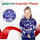Lustige und einzigartige Designs: Weihnachtspullover Let it Snow für Kinder im Detail