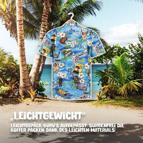 Leichtgewicht: Hawaiihemd Party auf Hawaii am Bügel, Rückseite