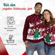 Für den perfekten Weihnachts-Look: Weihnachtspullover Gemütliche Weihnachtslandschaft, für die Waschmaschine geeignet, bei 40 Grad waschen