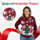Lustige und einzigartige Designs: Weihnachtspullover Gemütliche Weihnachtslandschaft im Detail