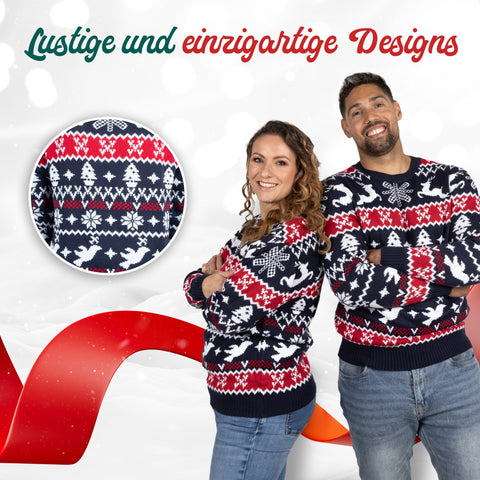 Lustige und einzigartige Designs: Weihnachtspullover Traditionell & Gemütlich im Detail