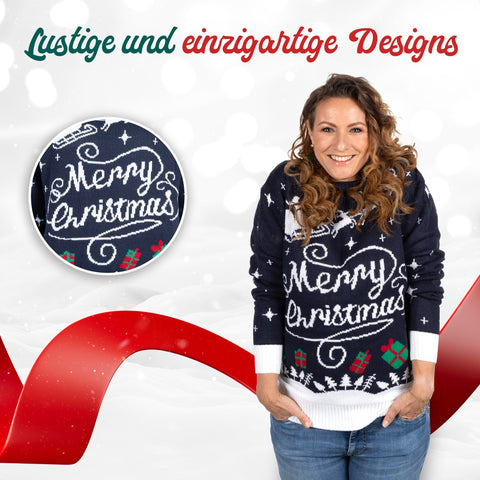 Lustige und einzigartige Designs: Weihnachtspullover Merry Christmas Stilvoll im Detail