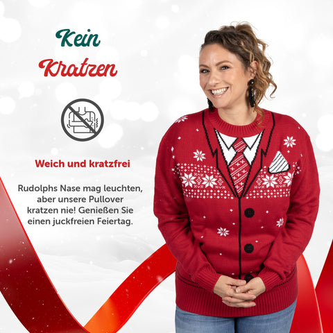 Kein Kratzen: weicher Weihnachtspullover Schick & Klassisch
