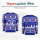 Bequeme festliche Mode: Weihnachtspullover Let it Snow von vorne und hinten