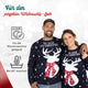 Für den perfekten Weihnachts-Look: Weihnachtspullover Oh Deer It's Christmas, für die Waschmaschine geeignet, bei 40 Grad waschen