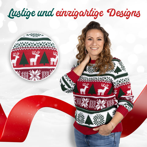 Lustige und einzigartige Designs: Weihnachtspullover Bunt & Gemütlich im Detail