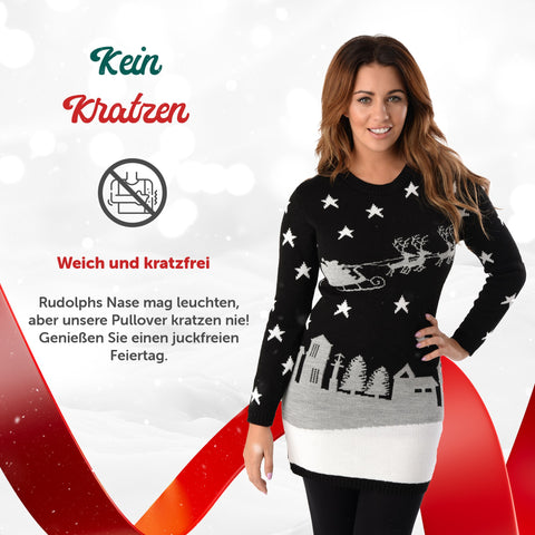 Kein Kratzen: weiches Weihnachtskleid Weihnachtsmann bei Nacht