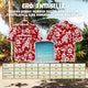 Größentabelle Hawaiihemd Hawaii Blumen Rot