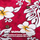 100% Baumwolle: Hawaiihemd Waikiki Rot