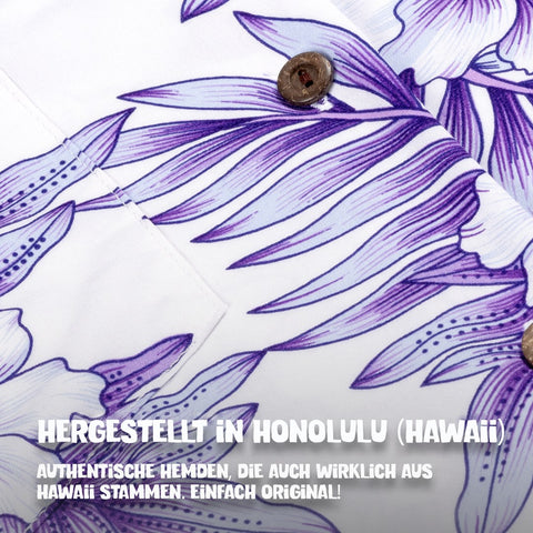 Hergestellt in Honolulu (Hawaii): Hawaiihemd Maui Lavendel