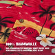 100% Baumwolle: Hawaiihemd Tropisches Hawaii Rot