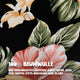 100% Baumwolle: Hawaiihemd Hibiskus Schwarz