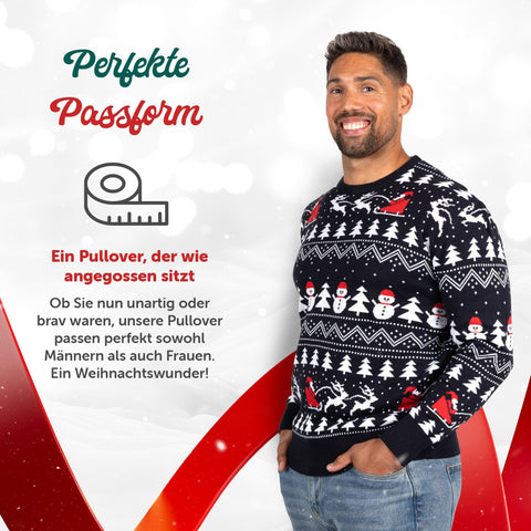 Perfekte Passform: Weihnachtspullover Stilvolle Weihnachten für Damen und Herren