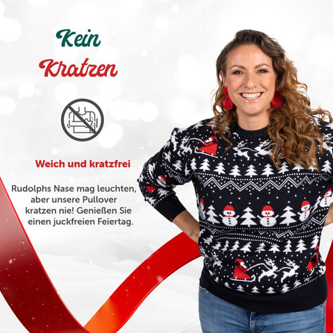 Kein Kratzen: weicher Weihnachtspullover Stilvolle Weihnachten