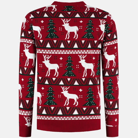 Weihnachtspullover Weihnachtsrot, Rückseite