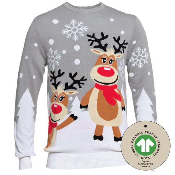 Weihnachtspullover Zwei süße Rentiere